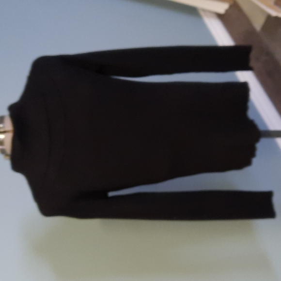 Black Ribbed Knit Sweater - Picture 2 of 4